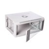 Digitus Szafa wisząca jednosekcyjna 19 cali 6U 368/600/450mm, drzwi szklane, szara (RAL7035), zmontowana